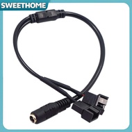 SWEETHOME DC 5521 to 4Pin PWM 4 Pin 2 Wayputer PC Router Fan Power Adapter Cable 12V SWEETHOME