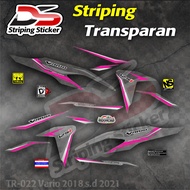 Striping Stiker Transparan Vario 125 &amp; 150 Th (Tr-022)  2018 S.d 2021 List Variasi Sticker Motor