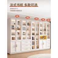 22Light Luxury Bookcase with Lockers with Glass Door Modern Minimalist Display Cabinet Home Living Room Integrated Top E