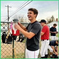 Baseball Dugout Organizer Equipment Hanger with Drink Holder Fence Hook for Baseball Field Practice 