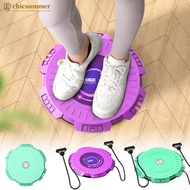 CHICSUMMER 3D Rotating Waist Twister Disc with Resistance Bands Non-Slip Massage Base Abdominal Trai