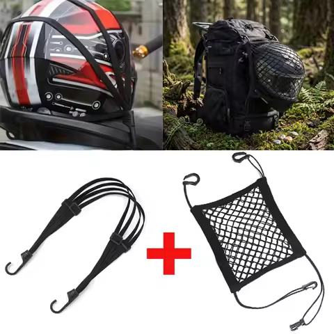 Black motorcycle luggage strap 60/90CM elastic net plus backpack mesh storage bag secures various lu