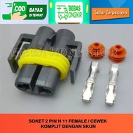 2 PIN FEMALE FOG LAMP SOCKET H11-CONNECTOR-SOCKET–SOCKET-CABLE SOCKET-CABLE SOCKET-CONNECTOR-SOCKET–