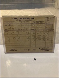 懷舊 60年代 連卡佛單據 半島酒店 五個字電話號碼 香港歷史 (A)