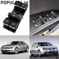 POPULAR Car Window Lifter, 5ND959857 Chrome Window Control Switch, 8 Pins ABS Window Switch Button for VW/ Jetta /Tiguan /Golf /GTI MK5 MK6 Passat