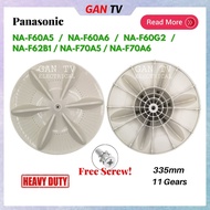 Heavy Duty Panasonic 335mm NA-F60A5 F60A6 F60G2 F70A5 Washing Machine Pulsator 11 Gears (2417) GANTV