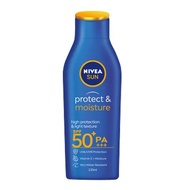 Nivea Sun Protect &amp; Moisture Sun Body Lotion SPF50+ PA+++ นีเวีย โลชั่น กันแดด สำหรับผิวกาย สูตรกันน้ำ ขนาด 125 ml 08317