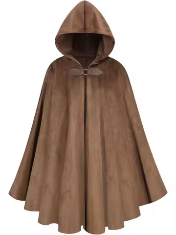 Renaissance Hooded Cape Velvet Cloak Victorian Capelet Medieval Hobbit Gothic Halloween Cosplay Cost