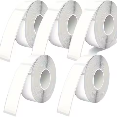 4rolls for phomemo adhesive label for D30 portable thermal label Maker,0.47X1.57 In(12X40mm)180 Labe