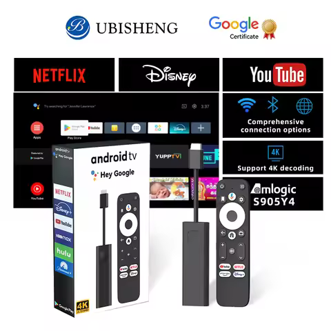 For IPTV Android TV Stick Google Netflix Certified 4K Streaming Device HDR Dolby Audio Wi-Fi 6 Bluet