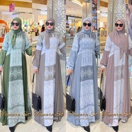 Tamara Dress Muslim Set Hijab Gamis Motif Bunga Lionel Richie Keknian