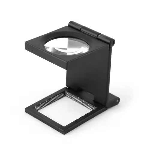 Folding Linen Tester 10x28mm Three Folding 10X Magnifier Zinc Alloy Magnifier Magnifying Glass with 