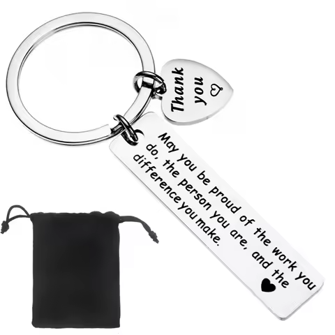 Thank You Gift Appreciation Jewelry Make a Difference Keychain Gift for Volunteer Appreciation Coach