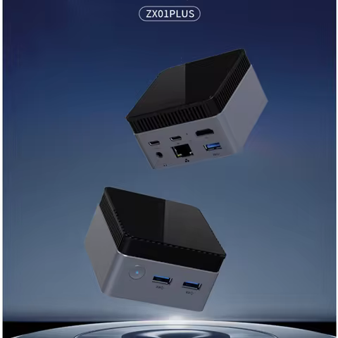 ZX01 PLUS Intel Double Lake N300/N150 Mini Gaming PC Win 11 12GB LPDDR5 4800MHz TYPE-C 2TB SSD RJ45 