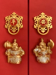 Door God Refrigerator Sticker New Year Festival Magnetic Tiles Festival Refrigerator Decoration Fest