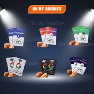 NFC Tag NFC Google Review Card - Boost Business Reviews Quickly | High-Quality PVC Reusable Smart Ta