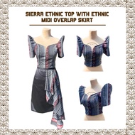 SIERRA ETHNIC TOP WITH ETHNIC MIDI OVERLAP SKIRT