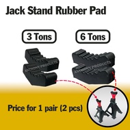 Universal 3 Ton / 6 Ton Jack Stand Rubber Pad (1 Pair 2 Pieces)