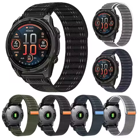 26mm 22mm QuickFit Watch Strap For Garmin Fenix 8 E 7X 7 6X PRO 6 5X 5 Plus Nylon Loop Band Forerunn