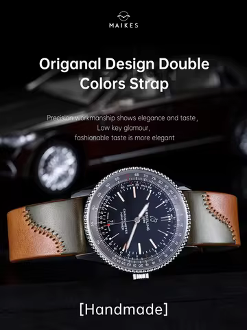 Maikes Quick Release Watch Strap, Original Design, Handmade, Accessories, Full Grain Leather Watch b