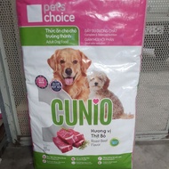 CUNIO adult dog food with beef flavor, 20kg bag (400g x 50 packs)