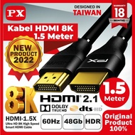 PX HDMI-1.5X HDMI Cable 8K 2.1 High Speed eARC HDMI Cable 1.5 Meters