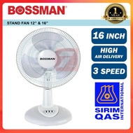 Bossman Table Fan 12" l16" Kipas Meja Kipas Table Fan Ground Fan l 3Blades kipas Angin Kipas Duduk d