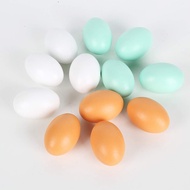 Folgtek 12pcs DIY Dummy Eggs Wooden Fake Eggs Simulation Chicken Duck Goose Egg DIY Easter Egg Toy f