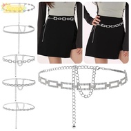 SEEO Rhinestone Waist Chain Belt, ​Adjustable Fit​ ​Elegant Design​ ​Sparkly Crystal Belt​, Glamorou