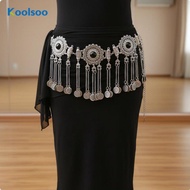 [Koolsoo] Gypsy Style Women Waist Chain with Coins Tassel Belly Dance Belt Adjustable for Oriental D