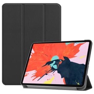 全城熱賣 - 適用於iPad Air 13 2024 / iPad Pro 12.9英寸(2018) 卡斯特紋左右翻蓋平板皮套 帶三折支架&智能休眠功能 (顏色：黑色)