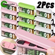 [H&L]4 Grid Pill Organizer with Keychain | Portable Medicine Case for Travel, Durable Plastic Pill B