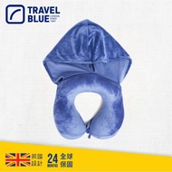 Travel Blue符合人體工學連帽頸枕/ TB216