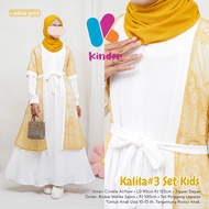 KALILA Maxi Dress Gamis Abaya Crinkle Airflow mix Brukat Malika Sapto Inner Outer Anak Perempuan Remaja Taggung Umur 10 - 13 Tahun Terbaru Kekinian Berkualitas - Baju Muslim Anak Perempuan Cewek Bahan Crinkle Airflow Terbaru by KINDER