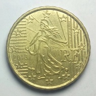 Koleksi Uang Koin Perancis 10 Euro Cent Tahun 2013 1St Map Of Europe