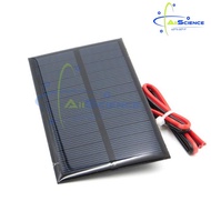 Polycrystalline Solar Panel 6V 167mA 1W + 30cm Red & Black Wires
