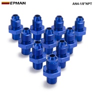 10PCS/LOT AN -4 AN4 Flare to 1/8 NPT Straight Male Oil Cooler  Fuel Oil Hose Fitting Adapter AN4-1/8