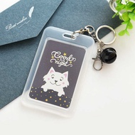 Double-sided transparent bus protective case, hard shell, solid color, creative bell design, fresh