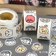 New Style chiikawa Roll Stickers chiikawa High-value Decorative Stickers Handbook Stickers Sealing S