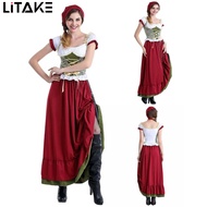 Womens Oktoberfest Costume German Dirndl Dress Traditional Bavarian Carnival Party Maid Costumes