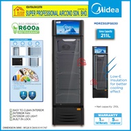 Midea Chiller Showcase MDRZ302FGG30 (211L) R600A ECO REFRIGERANT Showcase Chiller