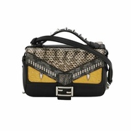 Fendi Double MicroMicro 牛皮 蛇皮 雙面小惡魔 雙F扣環 斜背包 肩背包