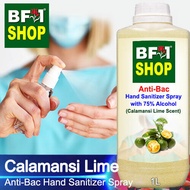 Anti Bacterial Hand Sanitizer Spray with 75% Alcohol - lime - Calamansi Lime Anti Bacterial Hand Sanitizer Spray - 1L
