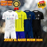 Ronaldo Alnassr Kids Jersey Season 2024 Top Only