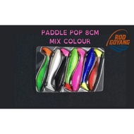 PADDLE POP 8CM MIX COLOUR SOFT PLASTIC SOFT LURE