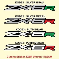 Cutting Sticker ZX6R Kawasaki ZX 6 R Stiker Body Motor 17cm Satuan D3V!!