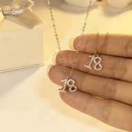 Yes✨S925 silver necklace forever 18 necklace versatile pendant necklace bestie gift coming of age gi
