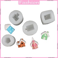 NAV 4x Set 3D Hut Silicone Mould Resins Molds Small House Castings Mould DIY Baking Molds Handmade S