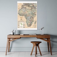 POSSBAY Geography Education Tools English Africa Map Political Distribution City Details Map Wall Ar