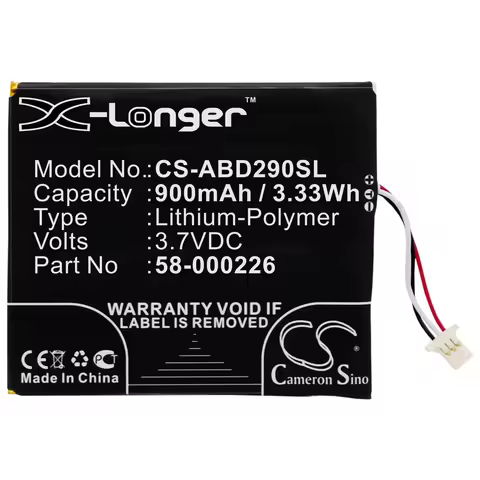 Cameron Sino 900mAh E-reader Battery 58-000226 for Amazo n Kindle 10th,J9G29R,53-014490,Kindle Touch